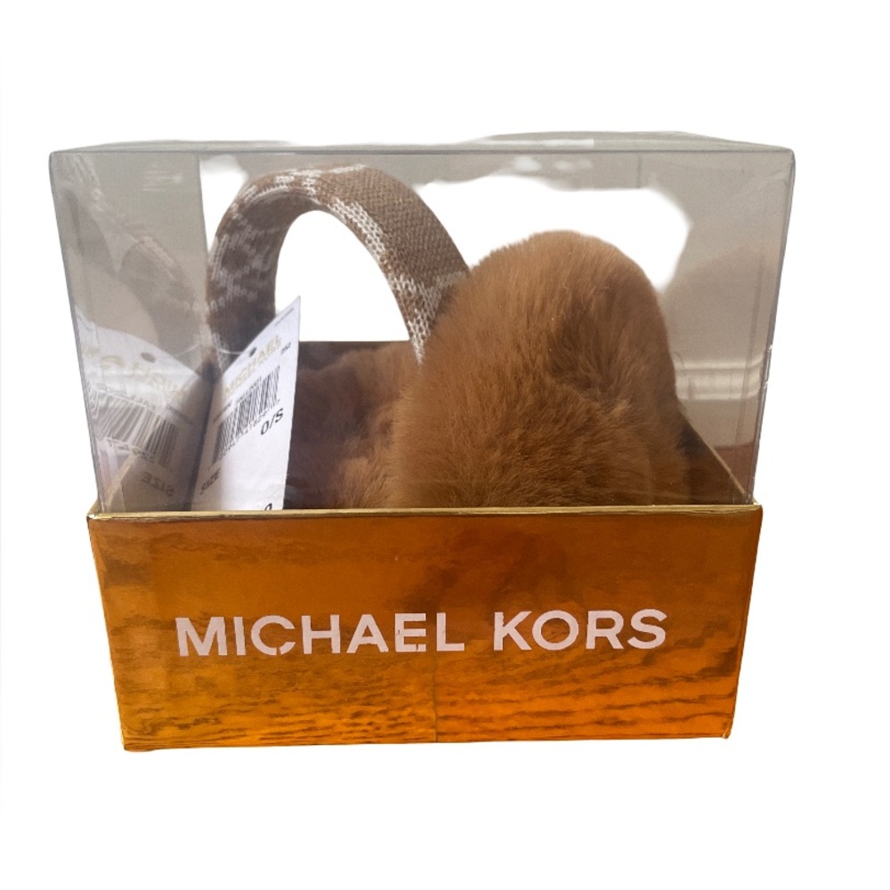 Michael Kors Tan Faux Fur Earmuffs
